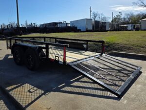 7′ X 12′ Straight Deck Utility Trailer 18IN Mesh Sides Double Axle 7K GVWR - Image 13
