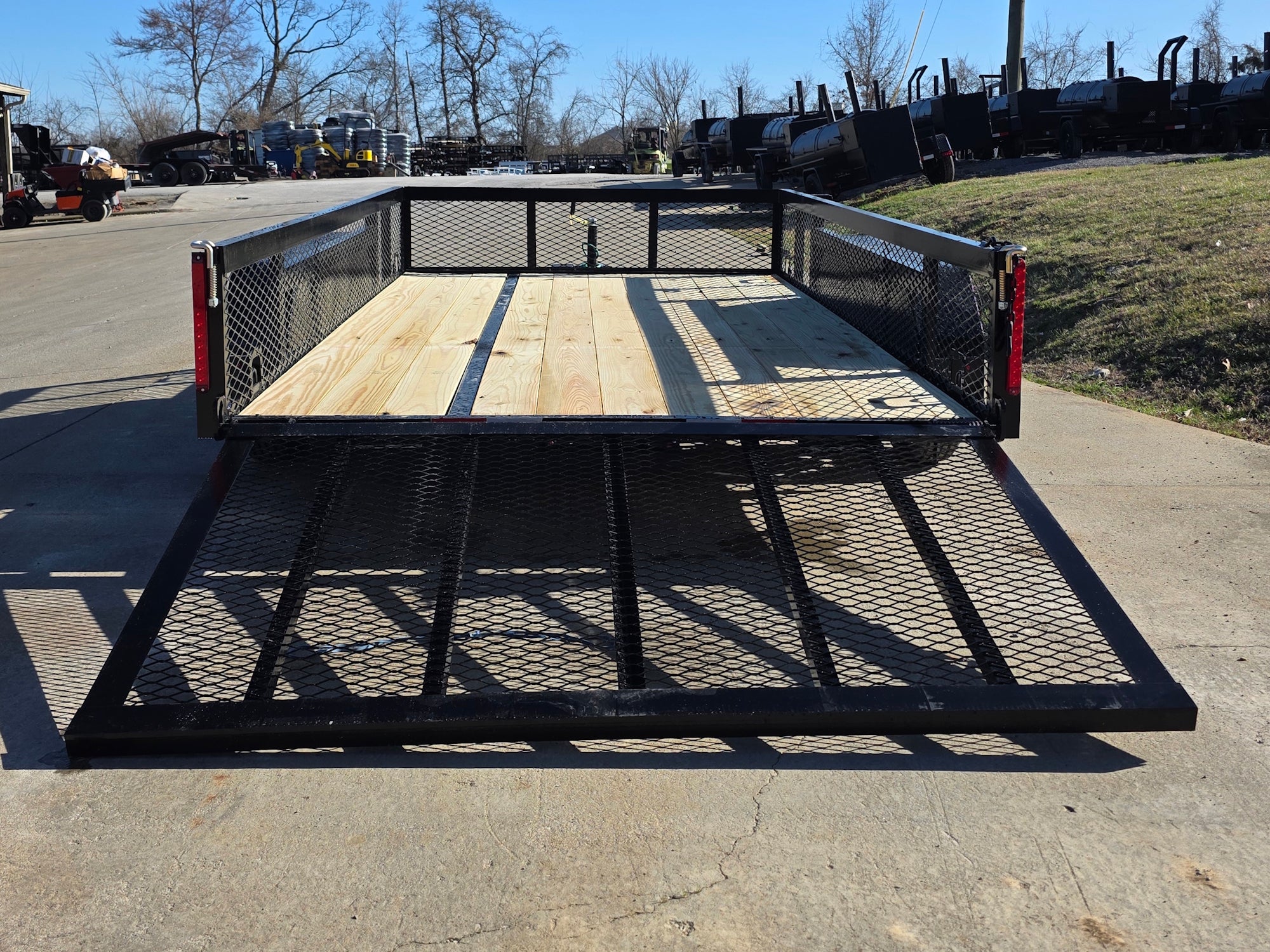 7′ X 12′ Straight Deck Utility Trailer 18IN Mesh Sides Double Axle 7K GVWR - Image 14