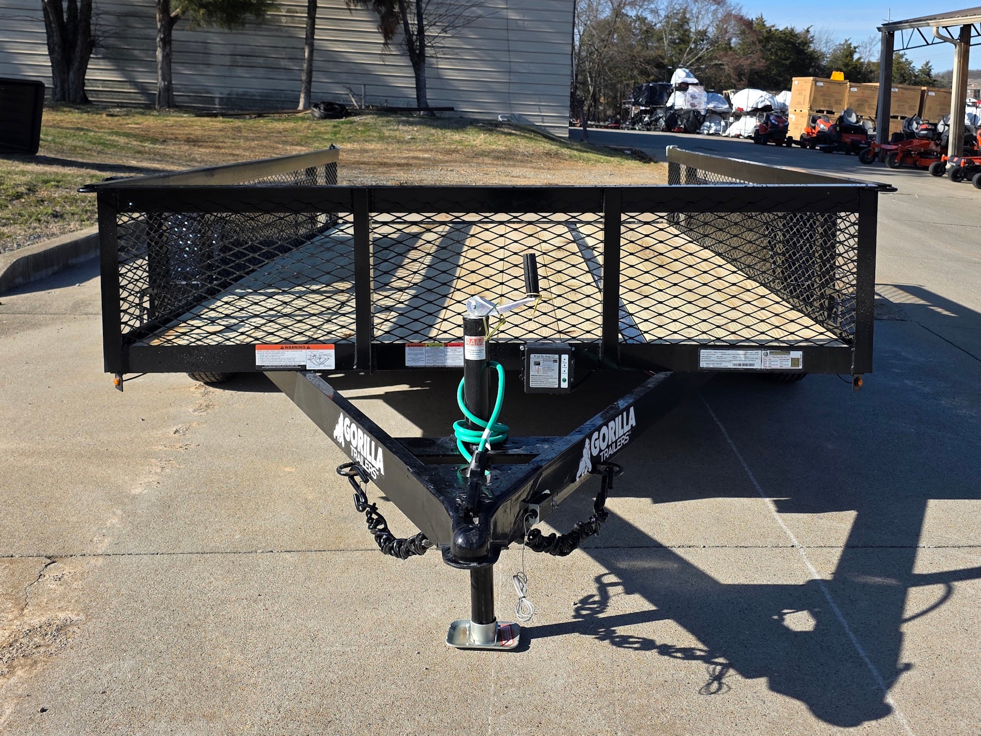 7′ X 12′ Straight Deck Utility Trailer 18IN Mesh Sides Double Axle 7K GVWR - Image 10