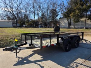 7′ X 12′ Straight Deck Utility Trailer 18IN Mesh Sides Double Axle 7K GVWR - Image 11