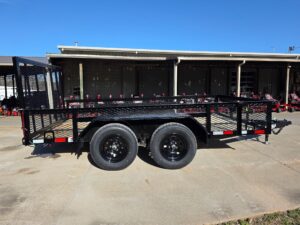 7′ X 12′ Straight Deck Utility Trailer 18IN Mesh Sides Double Axle 7K GVWR - Image 8