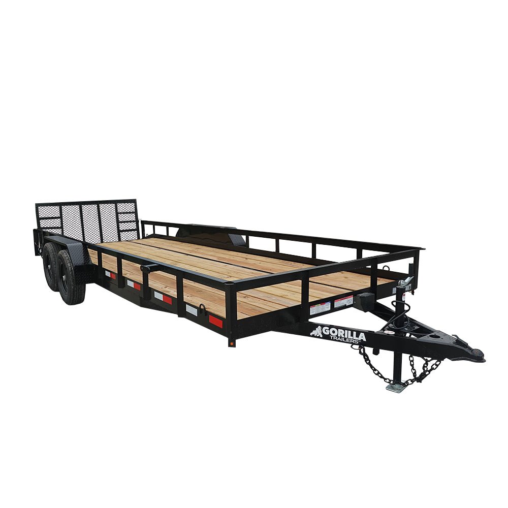 7×20 Heavy Duty Dovetail Utility Trailer (2) 5,200lb Axles with Brakes 10k GVWR 7×20 Heavy Duty Dovetail Utility Trailer (2) 5,200lb Axles with Brakes 10k GVWR - Image 1