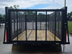 7×16 Powder Coated Straight Deck Utility Trailer with 4.5ft Mesh Sides (2) 3500lb Axles - Image 4