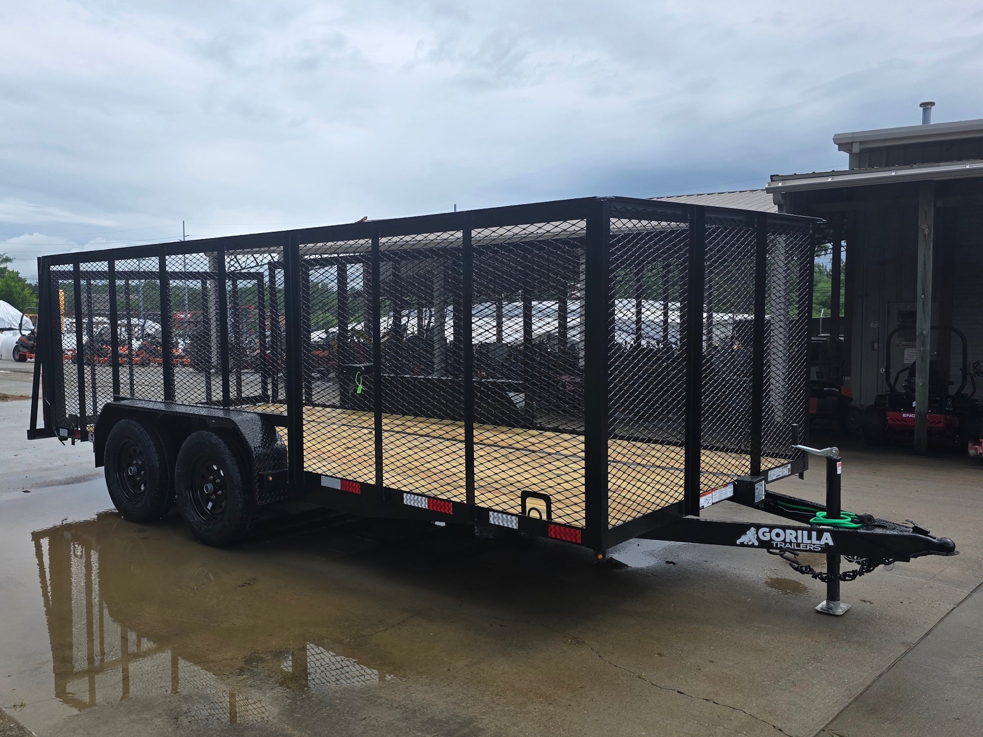 7×16 Powder Coated Straight Deck Utility Trailer with 4.5ft Mesh Sides (2) 3500lb Axles - Image 7