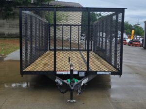 7×16 Powder Coated Straight Deck Utility Trailer with 4.5ft Mesh Sides (2) 3500lb Axles - Image 8