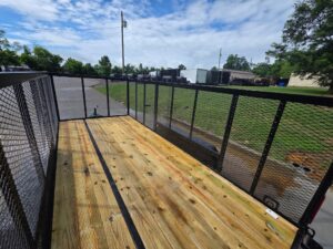 7×16 Powder Coated Straight Deck Utility Trailer with 4.5ft Mesh Sides (2) 3500lb Axles - Image 17