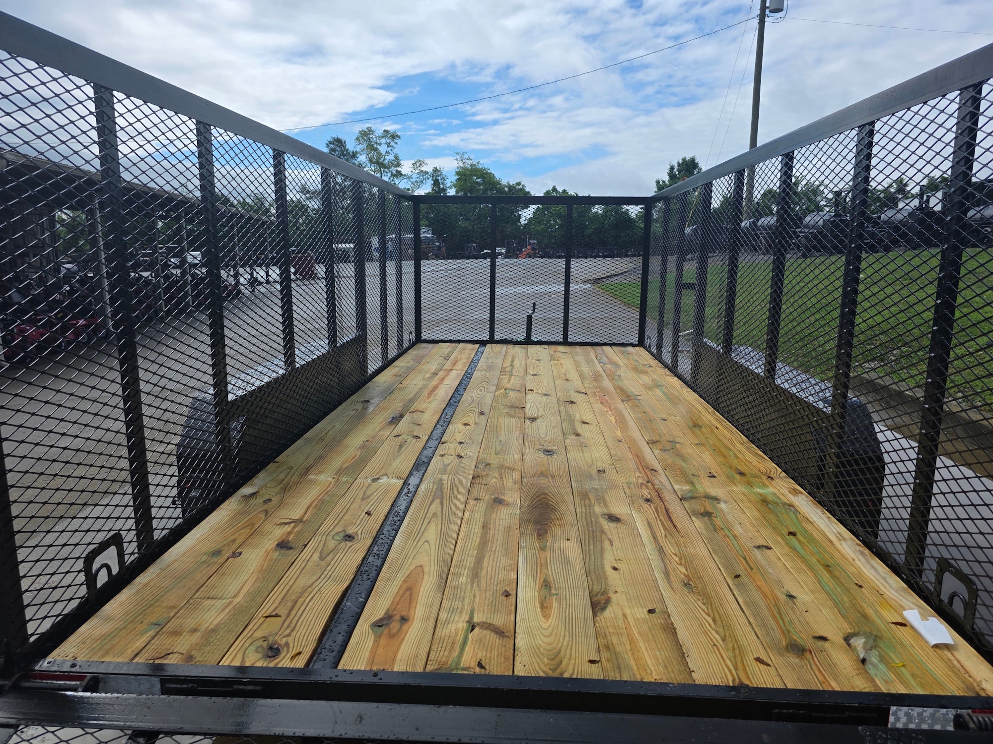 7×16 Powder Coated Straight Deck Utility Trailer with 4.5ft Mesh Sides (2) 3500lb Axles - Image 18