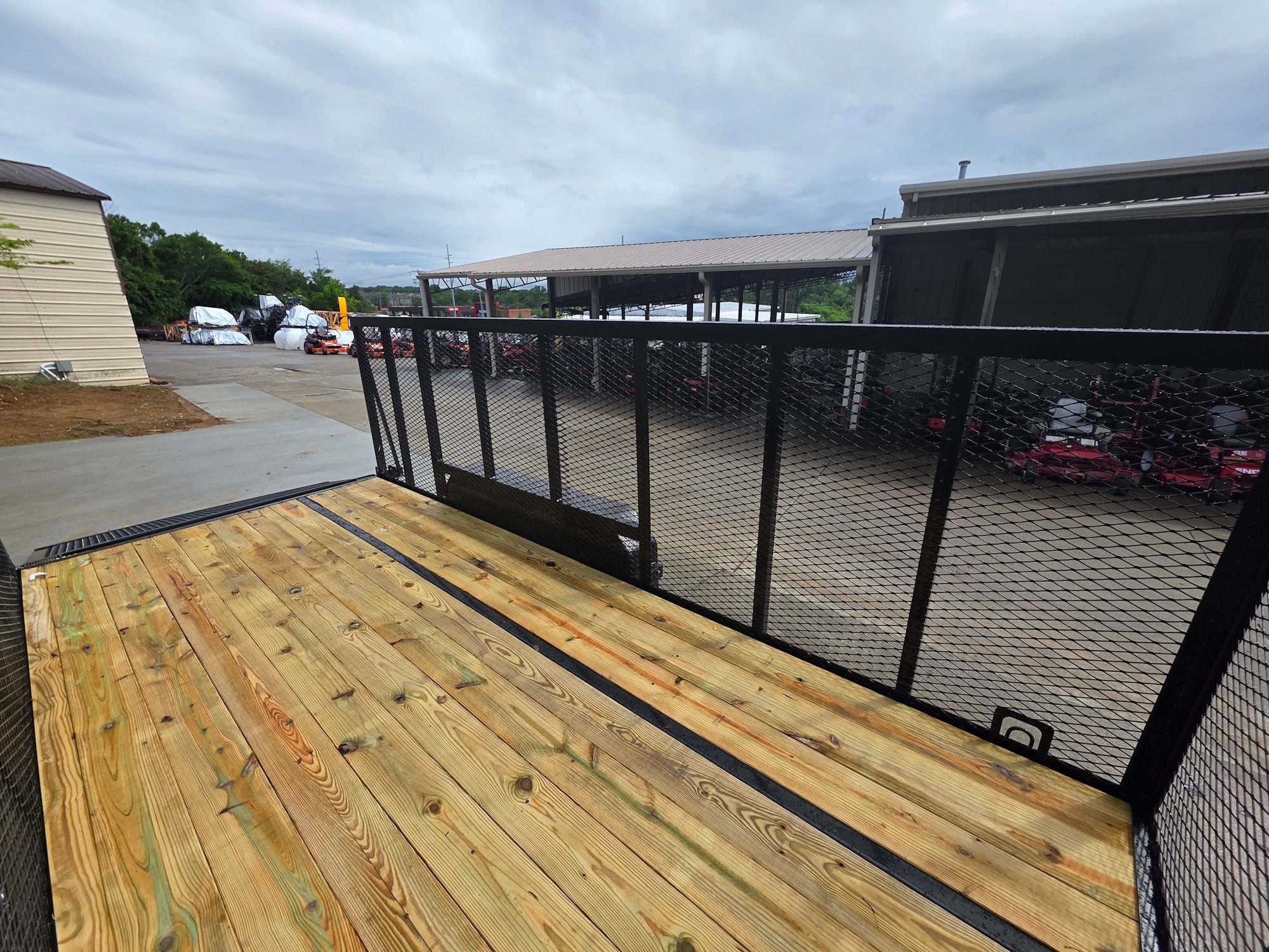 7×16 Powder Coated Straight Deck Utility Trailer with 4.5ft Mesh Sides (2) 3500lb Axles - Image 20