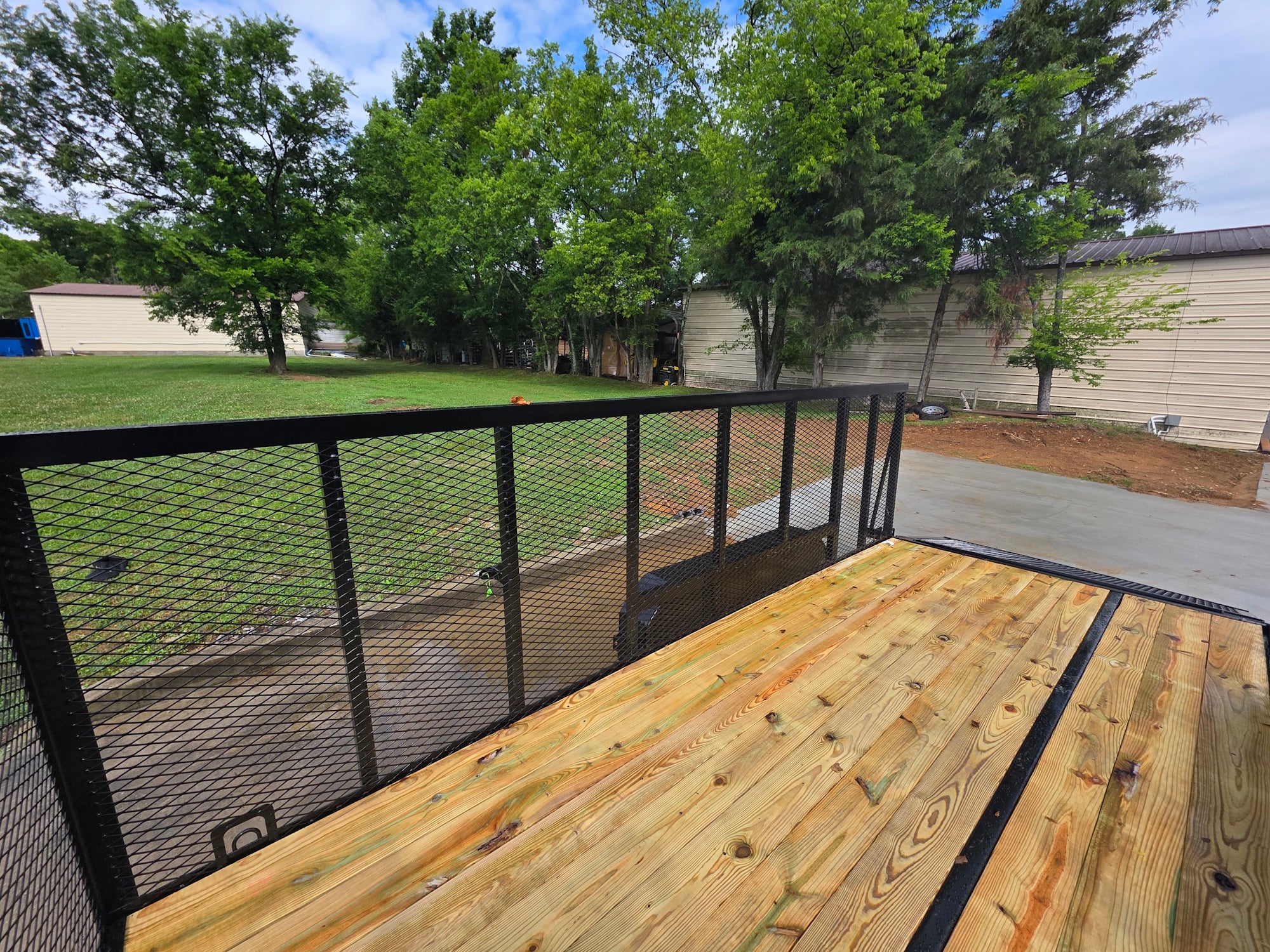 7×16 Powder Coated Straight Deck Utility Trailer with 4.5ft Mesh Sides (2) 3500lb Axles - Image 22