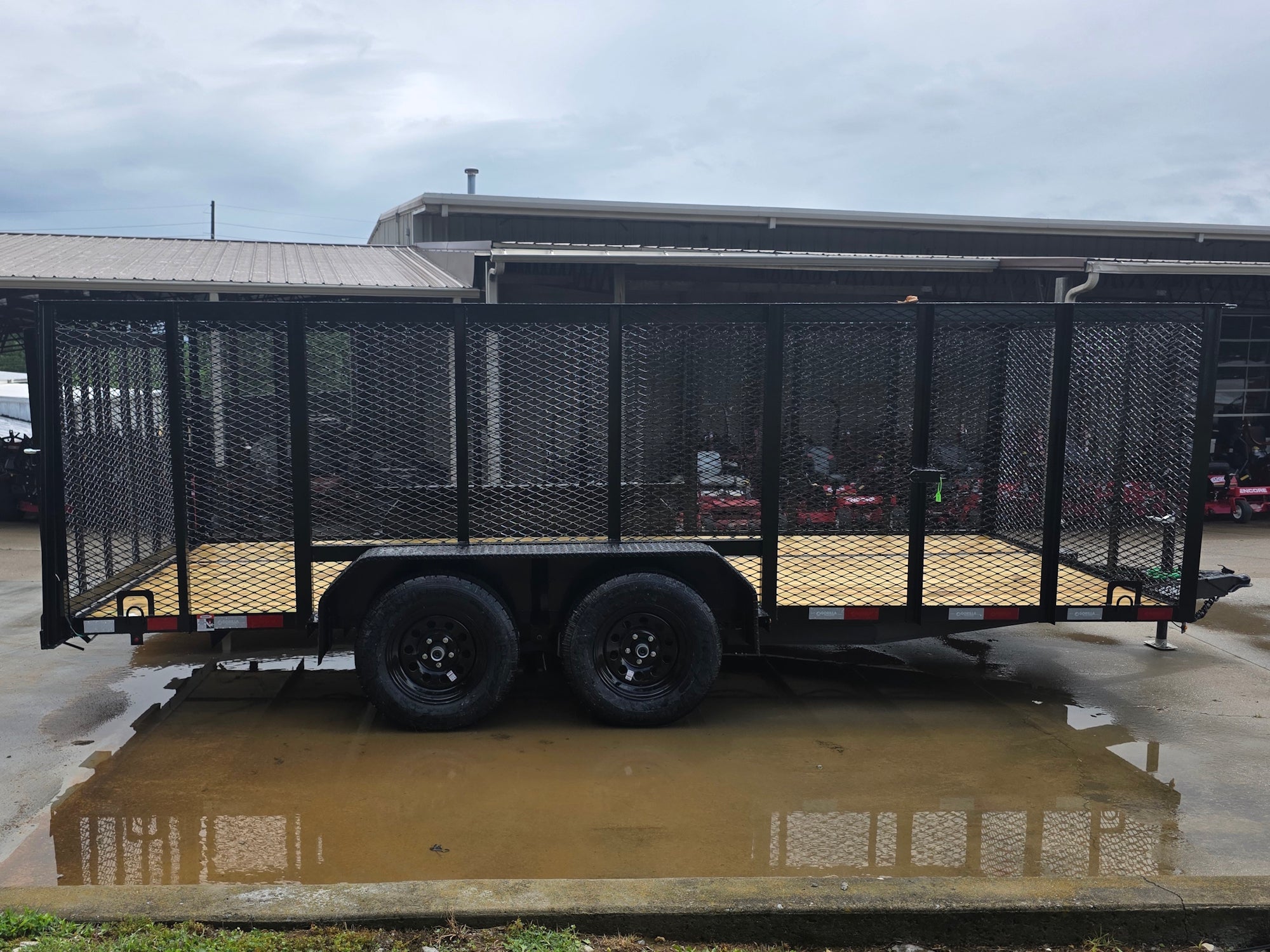 7×16 Powder Coated Straight Deck Utility Trailer with 4.5ft Mesh Sides (2) 3500lb Axles - Image 6
