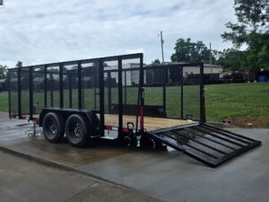 7×16 Powder Coated Straight Deck Utility Trailer with 4.5ft Mesh Sides (2) 3500lb Axles - Image 11