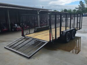 7×16 Powder Coated Straight Deck Utility Trailer with 4.5ft Mesh Sides (2) 3500lb Axles - Image 13