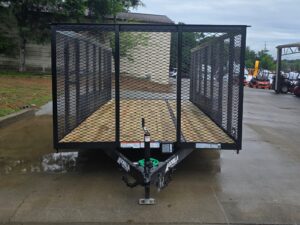 7×16 Powder Coated Straight Deck Utility Trailer with 4.5ft Mesh Sides (2) 3500lb Axles - Image 16