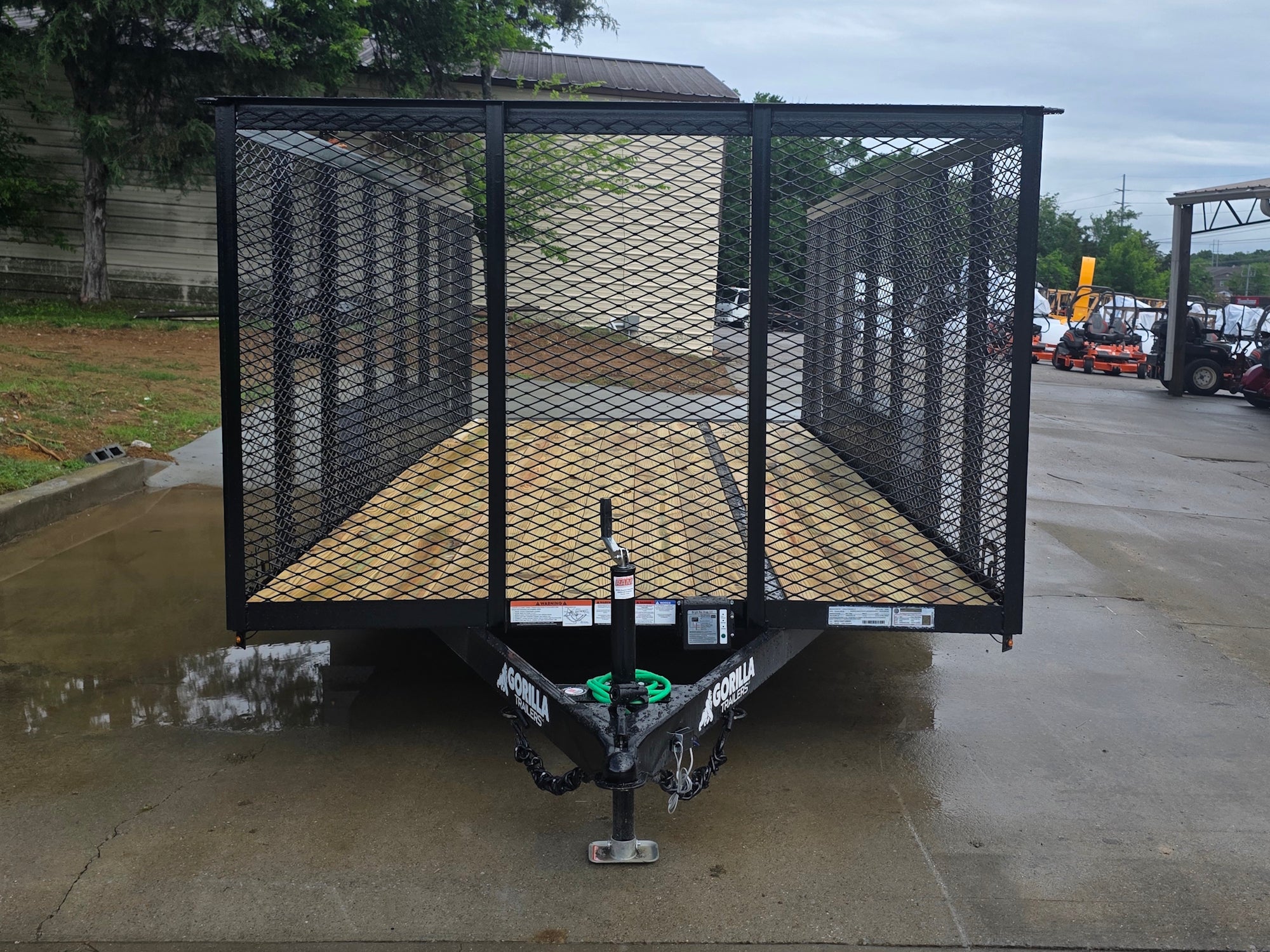 7×16 Powder Coated Straight Deck Utility Trailer with 4.5ft Mesh Sides (2) 3500lb Axles - Image 16