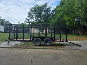 7×16 Powder Coated Straight Deck Utility Trailer with 4.5ft Mesh Sides (2) 3500lb Axles - Image 10