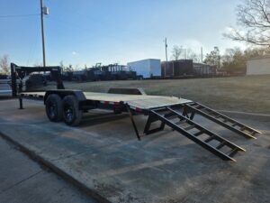 7×22 Gooseneck Equipment Trailer (2) 7K Axles Standup Ramps 14k GVWR - Image 12
