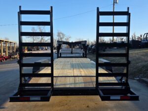 7×22 Gooseneck Equipment Trailer (2) 7K Axles Standup Ramps 14k GVWR - Image 5