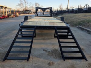 7×22 Gooseneck Equipment Trailer (2) 7K Axles Standup Ramps 14k GVWR - Image 13