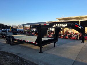 7×22 Gooseneck Equipment Trailer (2) 7K Axles Standup Ramps 14k GVWR - Image 8
