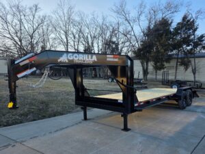 7×22 Gooseneck Equipment Trailer (2) 7K Axles Standup Ramps 14k GVWR - Image 10