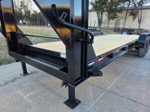 7×22 Gooseneck Equipment Trailer (2) 7K Axles Standup Ramps 14k GVWR - Image 19