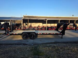 7×22 Gooseneck Equipment Trailer (2) 7K Axles Standup Ramps 14k GVWR - Image 7