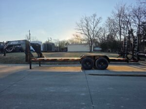 7×22 Gooseneck Equipment Trailer (2) 7K Axles Standup Ramps 14k GVWR - Image 3