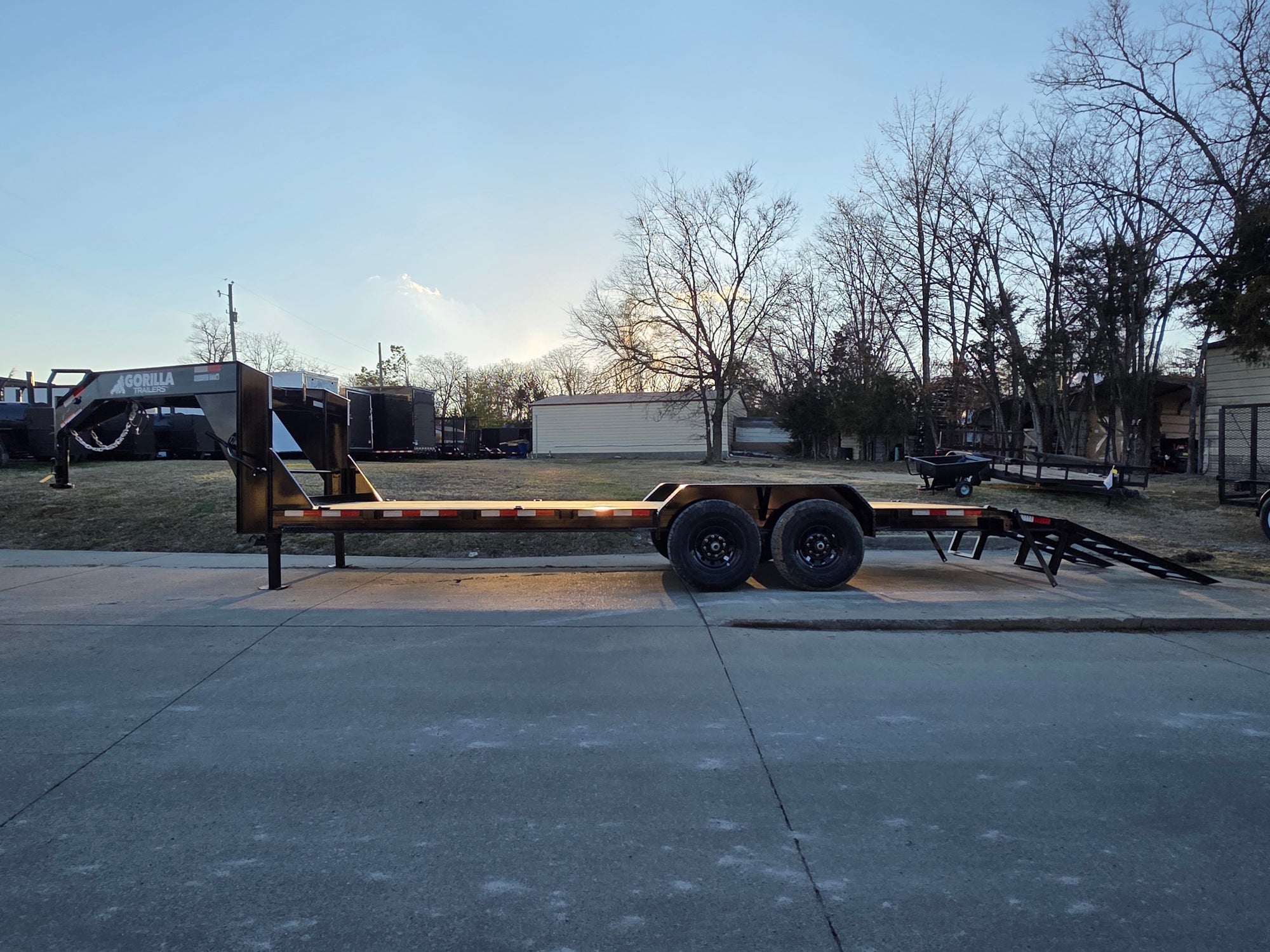 7×22 Gooseneck Equipment Trailer (2) 7K Axles Standup Ramps 14k GVWR - Image 11