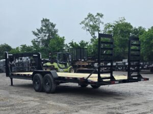 7×24 Gooseneck Equipment Trailer (2) 7K Axles Standup Ramps 14k GVWR - Image 5