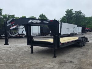 7×24 Gooseneck Equipment Trailer (2) 7K Axles Standup Ramps 14k GVWR - Image 14