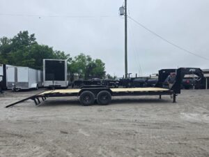 7×24 Gooseneck Equipment Trailer (2) 7K Axles Standup Ramps 14k GVWR - Image 9