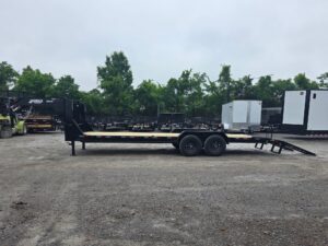 7×24 Gooseneck Equipment Trailer (2) 7K Axles Standup Ramps 14k GVWR - Image 13