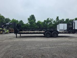 7×24 Gooseneck Equipment Trailer (2) 7K Axles Standup Ramps 14k GVWR - Image 6