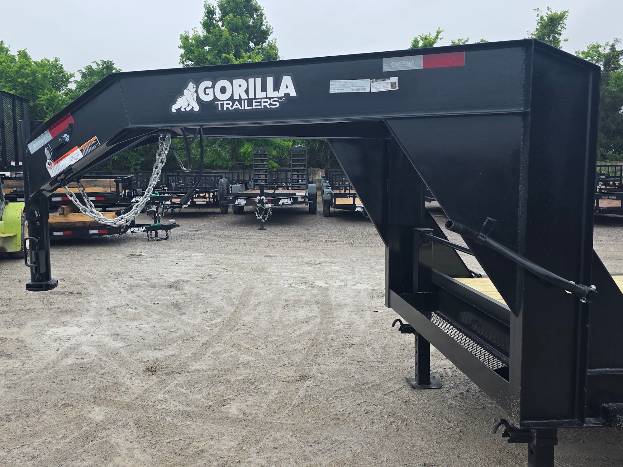 7×24 Gooseneck Equipment Trailer (2) 7K Axles Standup Ramps 14k GVWR - Image 22