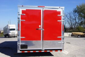 Enclosed Trailer 8.5′ x 24′ Red Equipment Hauler (2) 7,000 lb Axles Storage - Image 4