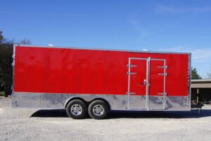 Enclosed Trailer 8.5′ x 24′ Red Equipment Hauler (2) 7,000 lb Axles Storage - Image 6