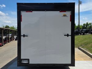 8.5’x20′ White V-Nose Enclosed Trailer with Blackout Package 2-5200lb Axles - Image 4