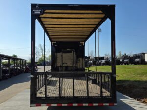 8.5’x26′ Black Hybrid Trailer w/ Roof Covered Rear Deck & Generator Box - Image 5
