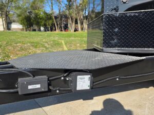 8.5’x26′ Black Hybrid Trailer w/ Roof Covered Rear Deck & Generator Box - Image 22
