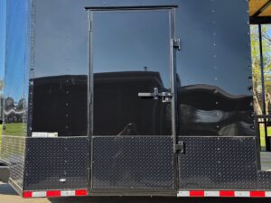 8.5’x26′ Black Hybrid Trailer w/ Roof Covered Rear Deck & Generator Box - Image 24