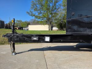 8.5’x26′ Black Hybrid Trailer w/ Roof Covered Rear Deck & Generator Box - Image 21