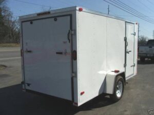 Enclosed 6′ x 12′ Trailer with Drop Gate Storage - Image 4