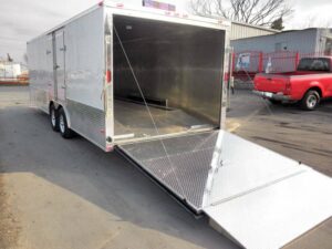 Enclosed Trailer 8.5′ X 24′ White – Cargo Bike Car Hauler Storage - Image 13