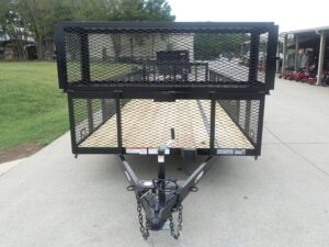 6.4×16 Dovetail Utility Trailer with Front Basket 2ft Mesh (2) 3500lb Axles - Image 3
