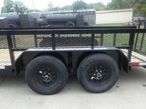 6.4×16 Dovetail Utility Trailer with Front Basket 2ft Mesh (2) 3500lb Axles - Image 7