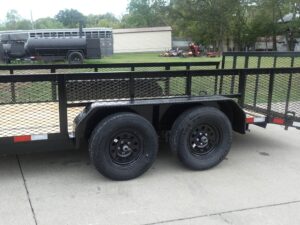 6.4×16 Dovetail Utility Trailer with Front Basket 2ft Mesh (2) 3500lb Axles - Image 8