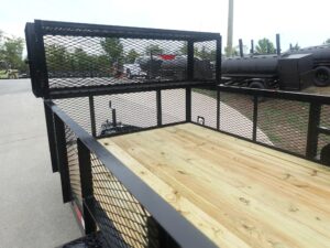 6.4×16 Dovetail Utility Trailer with Front Basket 2ft Mesh (2) 3500lb Axles - Image 9