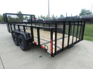 6.4×16 Dovetail Utility Trailer with Front Basket 2ft Mesh (2) 3500lb Axles - Image 10