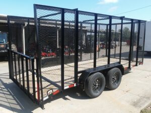 6.4×16 Dovetail Utility Trailer 6ft Mesh Sides (2) 3,500lb Axles - Image 6