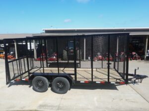 6.4×16 Dovetail Utility Trailer 6ft Mesh Sides (2) 3,500lb Axles - Image 7